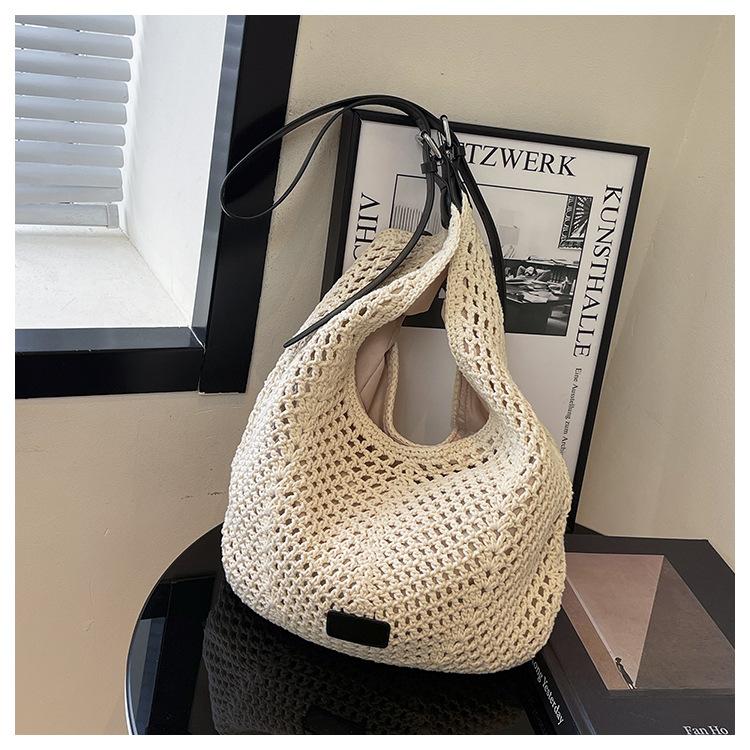 

Новая сумка-тоут подмышку из вощеной веревки, премиальная плетеная сумка ручной работы, женская сумка через плечо, кроссбоди