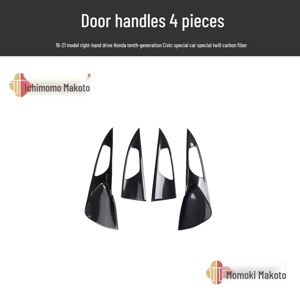 Civic десятого поколения RHD Мод динамика Накладка на кик-панель из углеволокна и Наклейка пыльника рычага переключения передач