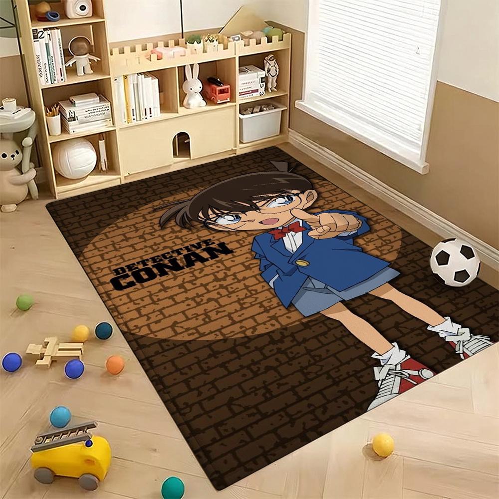 Detective Conan Anime Mystery Think Detective Conan Anime Mystery Theme Rug Soft Nonslip Carpet For Entryway Hallway Balcony Home Decor