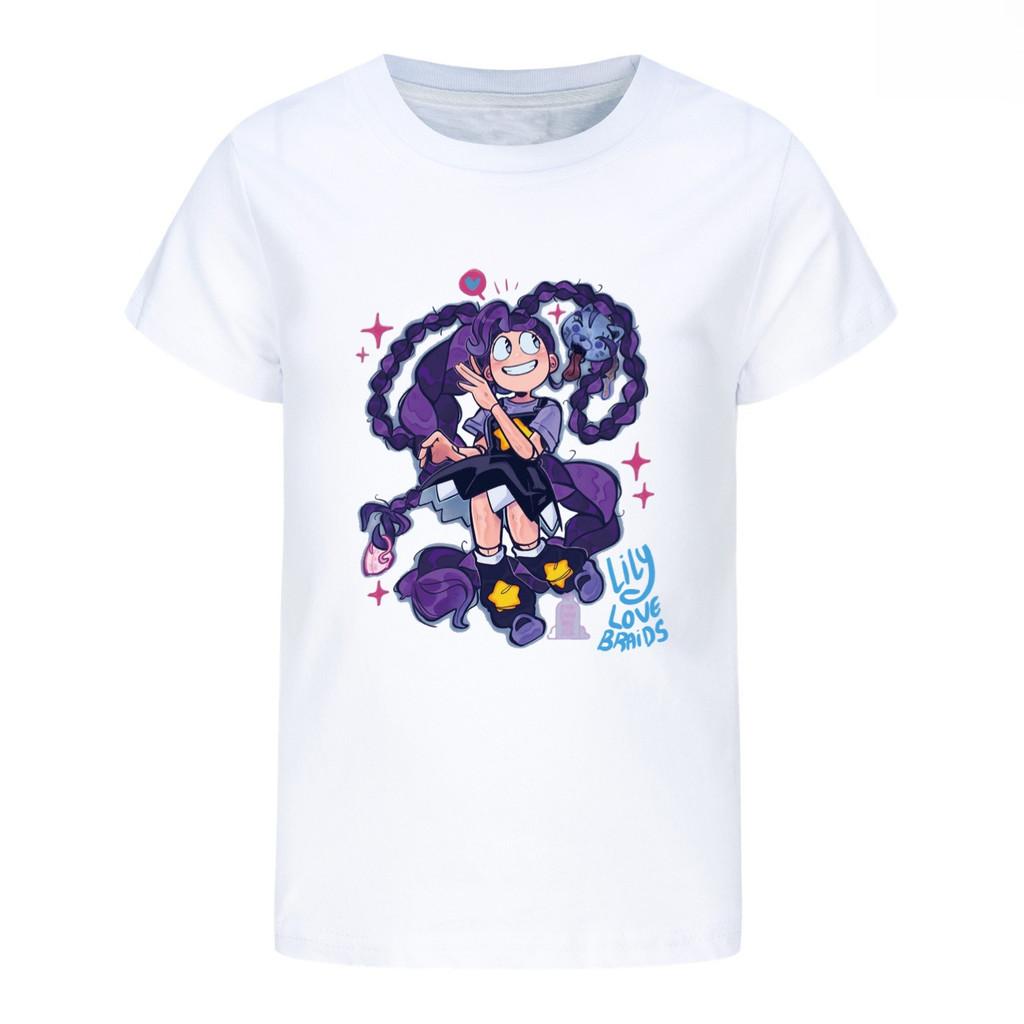 5625 Girls Lily Lovebraids Print Short Sleeves T-Shirt Top 100cm белый