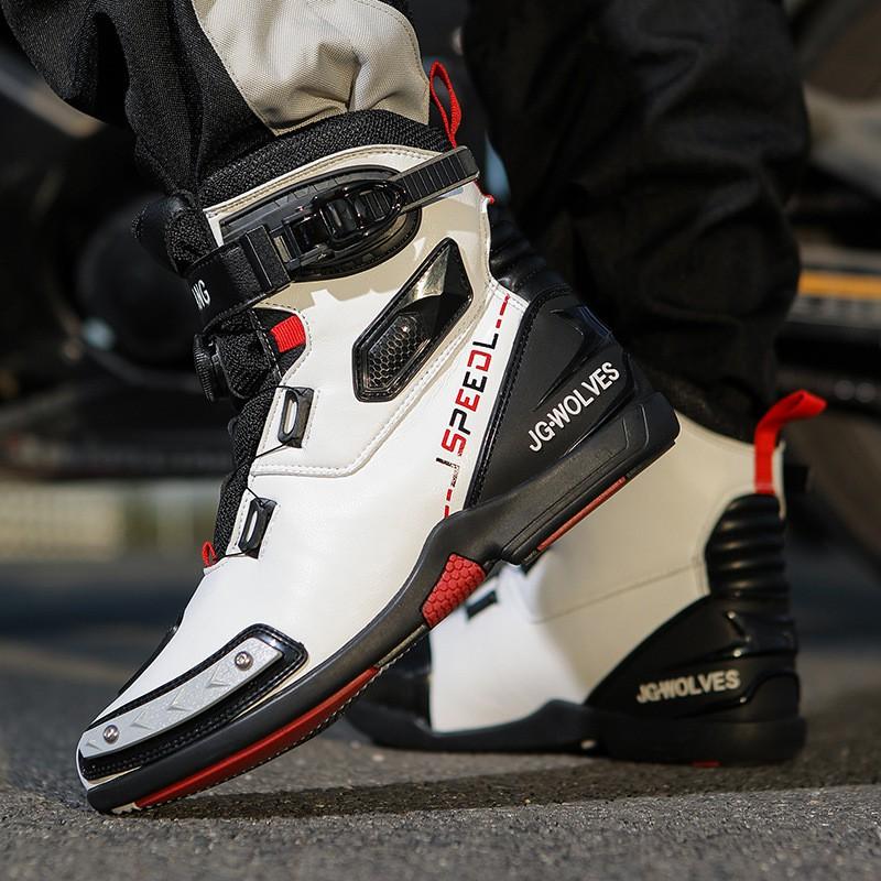 All-Season Waterproof Motorcycle Riding Boots Men Women Durable Off-Road Touring With Breathable Shock Absorption