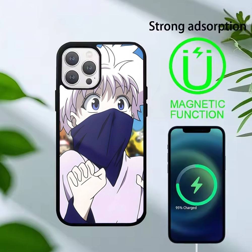 D-Killua Zoldyck H-Hunter X Hunter Phone Case For iPhone 14,16,15,13,17,12,Plus,Pro,Max Magnetic For Magsafe Frosted Cover