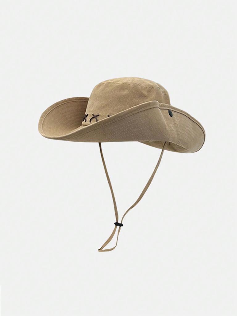 Retro Western Cowboy Hat, Suitable For Women, Outdoor Hiking, Travel, Sun Protection, Also For Men Fishing Cap