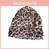 Fashion Hat Knit With Leopard Print Design Suitable For Daily Cold Seasons