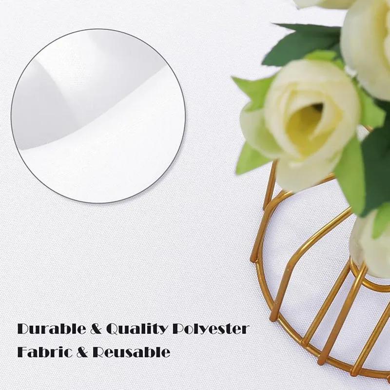 Polyester Round Tablecloth Stain and Wrinkle Resistant Cloth-Washable Table Cover For Dining Table,Buffet Parties and Camping