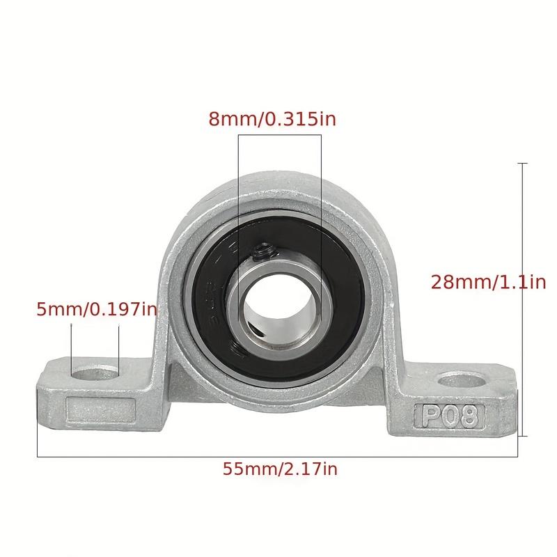1pcs Zinc Alloy Diameter 8 10 12 35 mm Bore Ball Bearing Pillow Block Mounted Support Kfl08 Kfl000 Kfl001 Kp08 Kp000 Kp001 Kp002