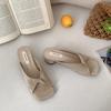 Fashion Female Shoes Square Heel Ladies' Slippers 2025 Block Soft Slides Shoes Woman 2025 Slippers Soft Pantofle Square Heel Comfort New