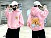 Y2K Cute Afternoon Tea Teddy Bear Printed Boys' and Girls' Loose Casual Long-Sleeved Children's Hooded Shirt