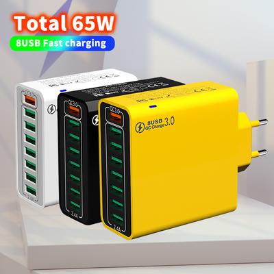 QC 3.0 8 Port Fast Charging USB Charger EU US KR Wall Quick Charge Plug For Phone Adapter For iPhone 15 14 Xiaomi Samsung
