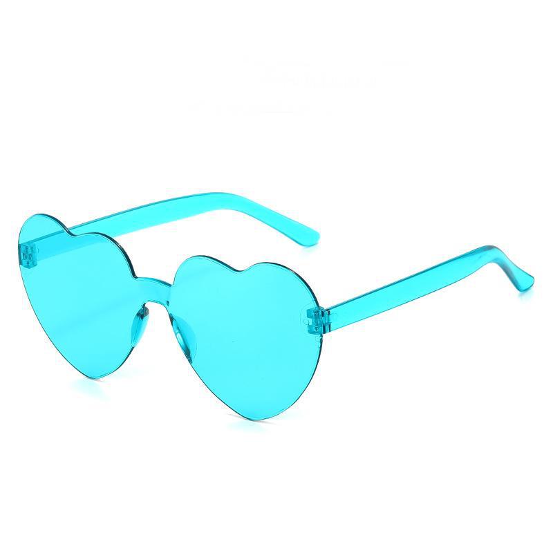 Trendy Heart-Shaped European-American Sunglasses for Women - Masquerade Party & Fun Glasses