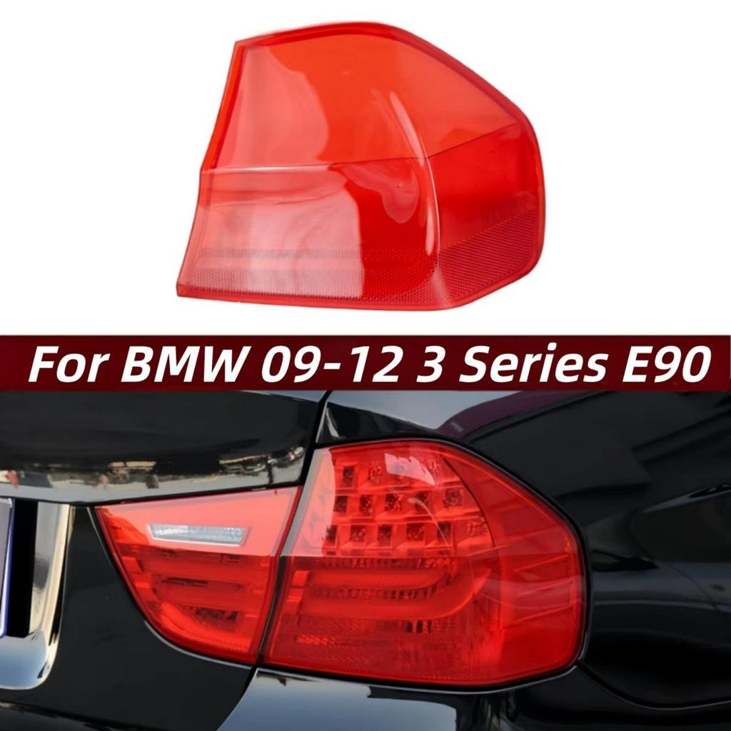 BMW 3 Series 2009-2012 Rear Taillight Red Transparent Cover Shell