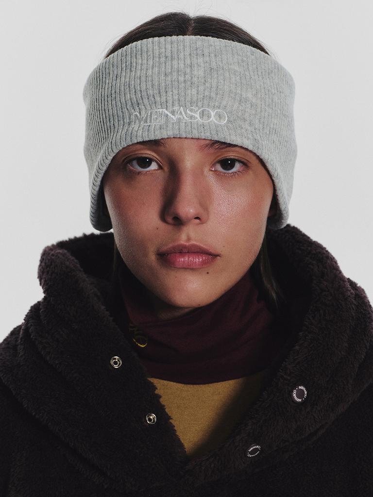 Menasoo Menasoo Reversible Wool Headband_White Melange