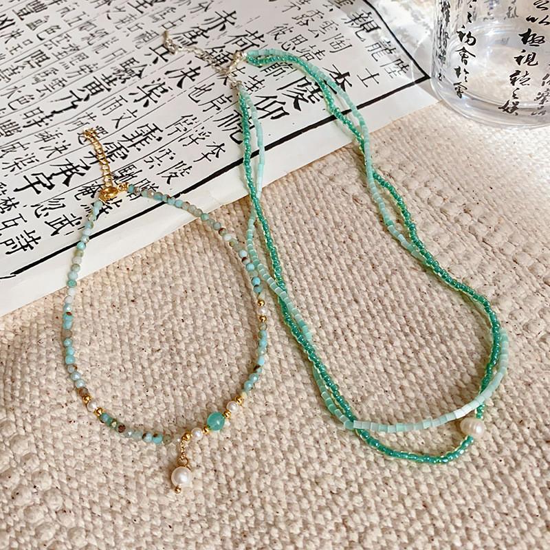 Minimalist Pearl Double Layer Necklace For Women Summer Fashion Jewelry