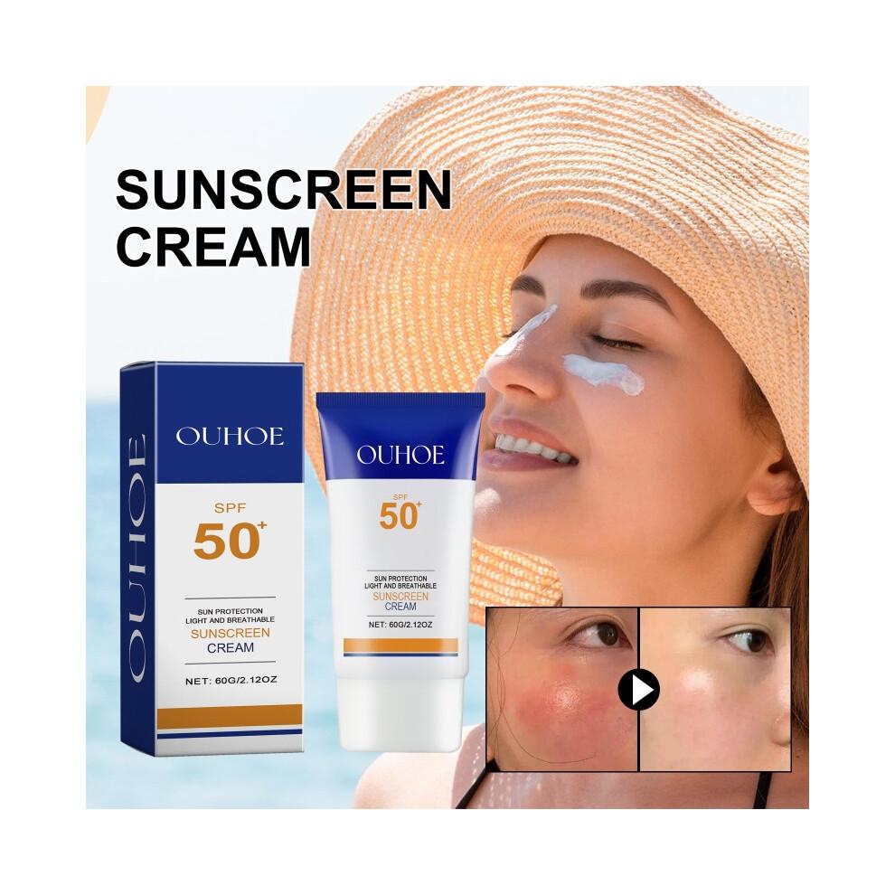 Face Body Whitening Sunscreen Cream SPF50 Refreshing Waterproof UV Protector Concealer Moisturizing Brightening
