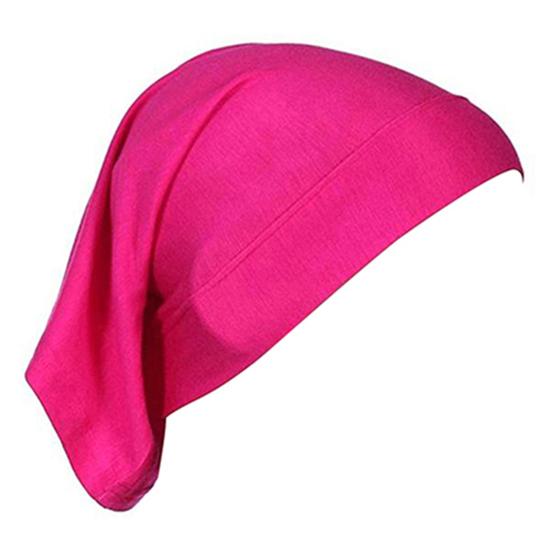 Headscarf Cap Delicate Adjustable Mercerized Cotton Solid Color Head Wrap for Daily Wear