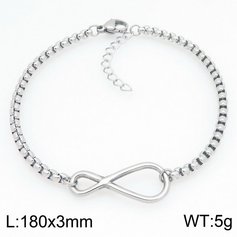 Minimalist Infinity Charm Bracelet for Women Men Polished Stainless Steel Zircon Jewelry Ideal for Gifts & Daily Wear Gold Color