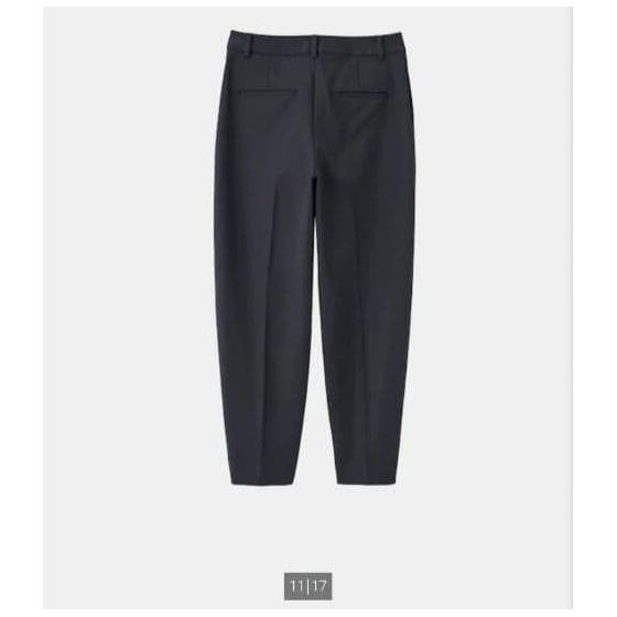 [Good Condition] PLST Cotton Blend Wide Tapered Pants Navy M Plaste 25 Years Current Sale Pants