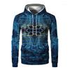 2023 Electronic Chip Pattern Fashion Devil  3D Printing Hoodie Men's Casual Funny Pullover Hip Hop