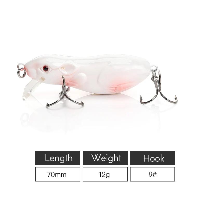 Realistic Rat Lure 6cm 10g Floating Mouse Wobblers For Pike Crankbait Artificial Bait Topwater Fishing Lures Tackle