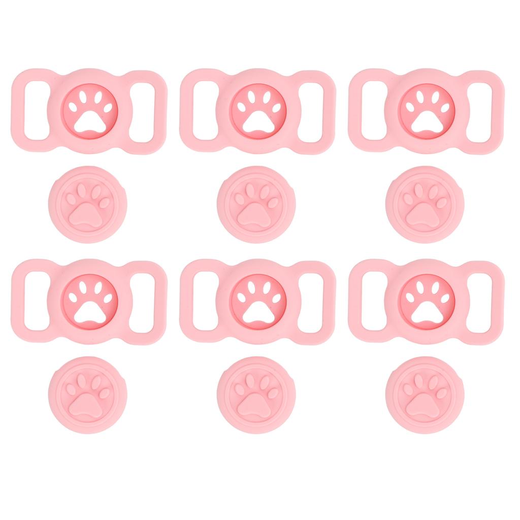 6pcs Pet Collar Holder for Airtag Silicone Anti Lost Protective Cat Collars Case for Cat Dog Pet