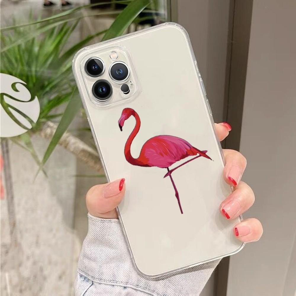 Fashion Flamingo Phone Case For IPhone 15 13 14 Pro Max XS XR 12 11 Pro 13 Mini 6 7 8 Plus Soft Clear Back Cover