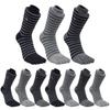 Arnold Palmer 10 Pairs Double Cushion Men's Toe Socks Ringle Long BA005