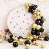 M-Modern-129 Pieces Black And Gold Balloon Garland Arch Kit Latexballoons Party Decorations