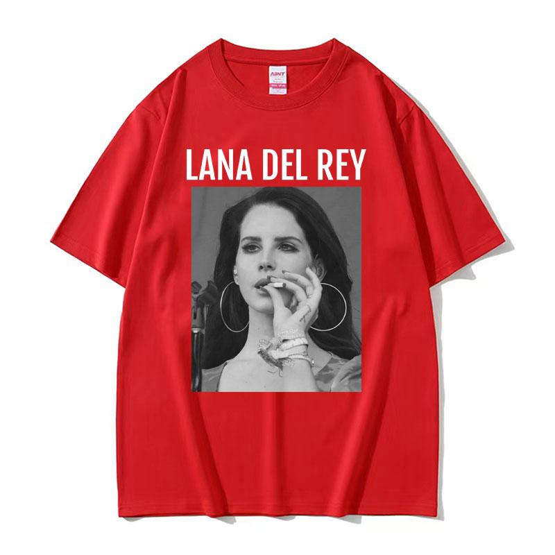 Singer Lana Del Rey Smoking Graphics Tshirt Unisex Women Fashion Hip Hop Streetwear T Shirt Casual Oversized Cotton T Shirts Tops