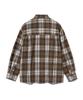 STANDARDERROR 87-Stan139 Legacy Mood Oversized Pocket Long Sleeve Check Shirt Jacket Brown