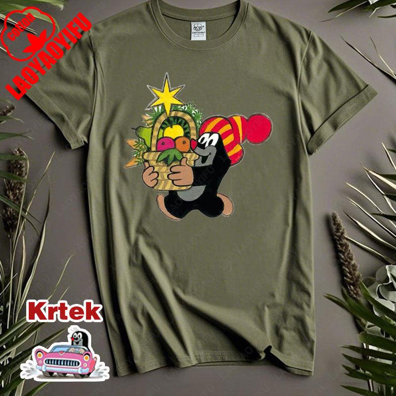 Der Maulwurf Geschichte Krtek Vintage Cartoon Anime Shirt Kurzarm Herren Damen Baumwolle Rundhals Lässig Locker Lustig Kinder Mode T-Shirt 2XL