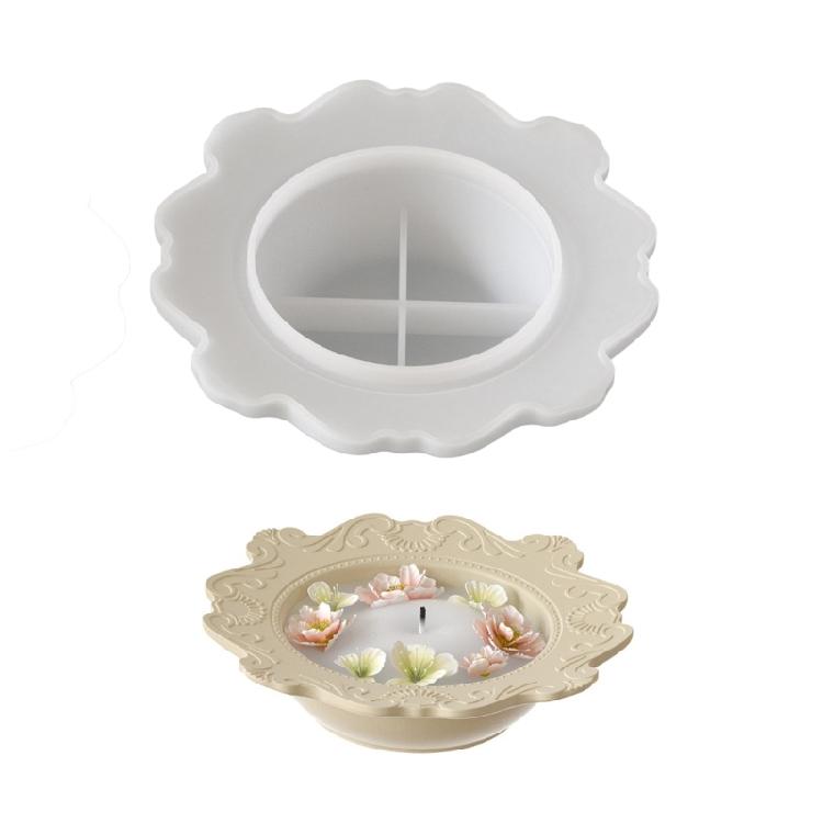 Unique Silicone Mold Party Serving Tray Mold Crafting Plate Moulds Silicone Texture Suitable for Making Home Decoration