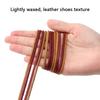 1Pair Cotton Waxed Shoelaces Men's Black Waxing Business Leather Shoelaces Boots Leather Boots Round Shoe Rope Linen Fine Laces
