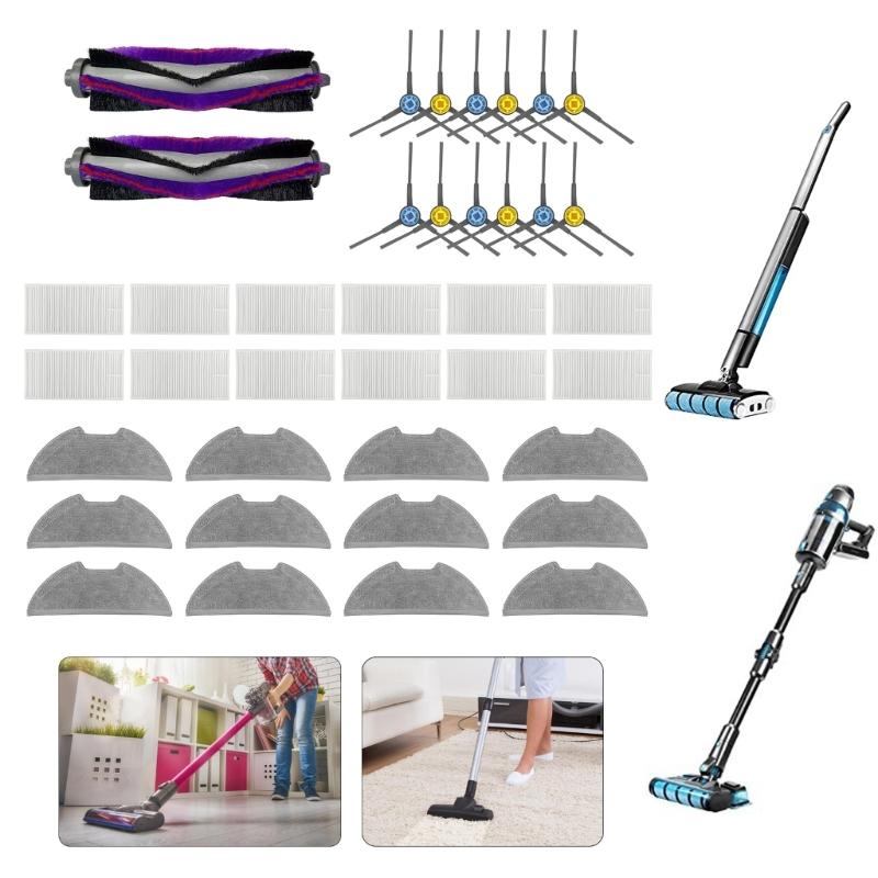 Vacuum Cleaner Rollers Brush Mopping Cloth Plastic Filter Side Brush Robot Vacuum Accessories Suitable for E10S Model