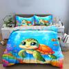 "Adorable Underwater Turtle Bliss" Bedding Sets Duvet Covers Pillowcases(1* Duvet Cover 2* Pillowcases Without Duvet Insert)