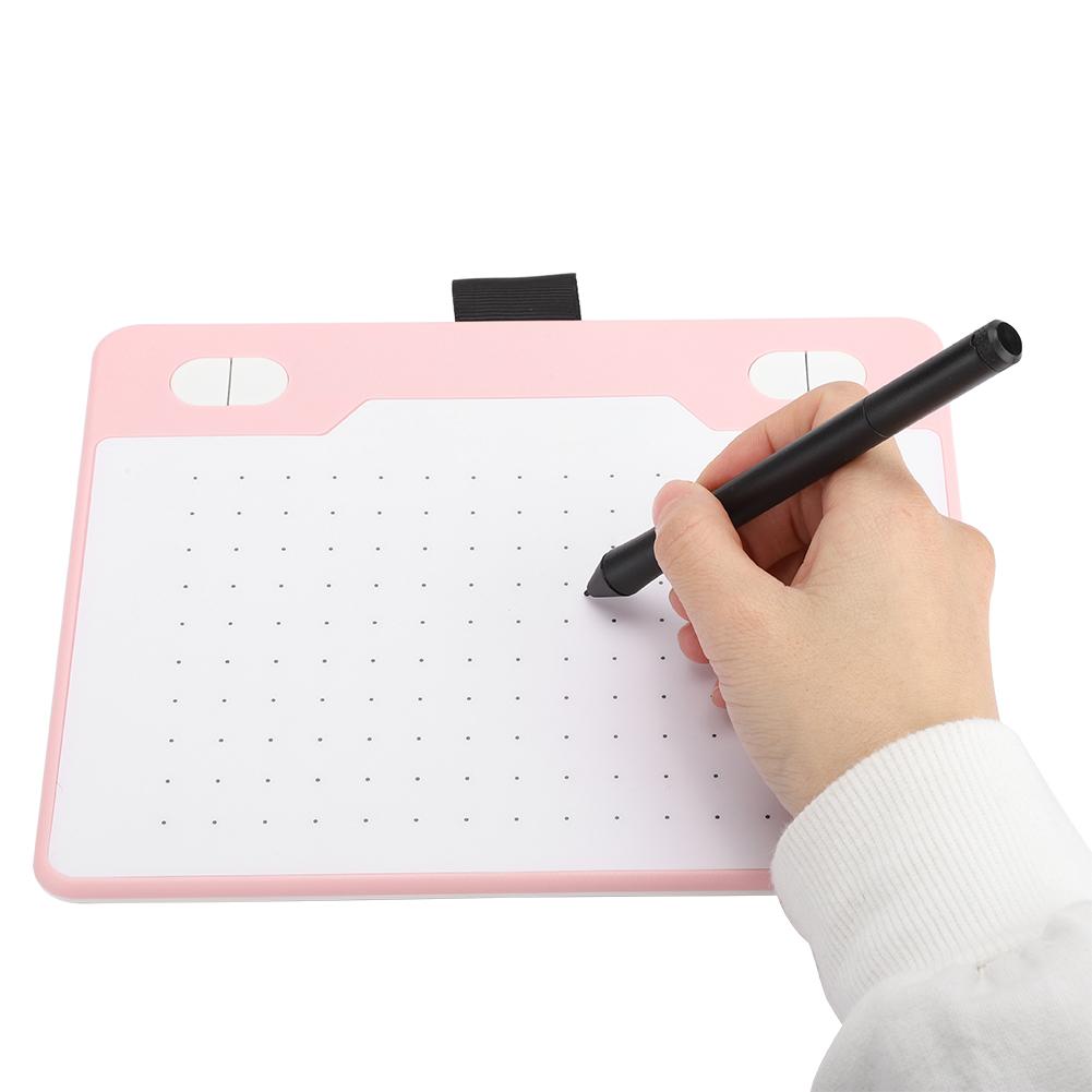 

Цифровой графический планшет для рисования, портативный планшет для рукописного ввода, доска для телефона, компьютера, белый розовый