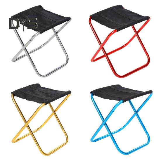 Outdoor Folding Stool Lightweight Heavy Duty Aluminum Alloy Oxford Cloth Camping Hunting Picnic Fishing Mini Collapsible Chair Seat
