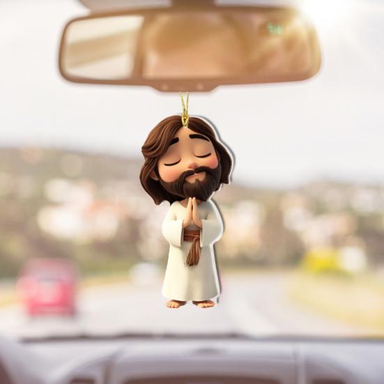 Movie Character Car Charm Cute 2D Acrylic Hanging Ornament Car Backpack Charm Christmas