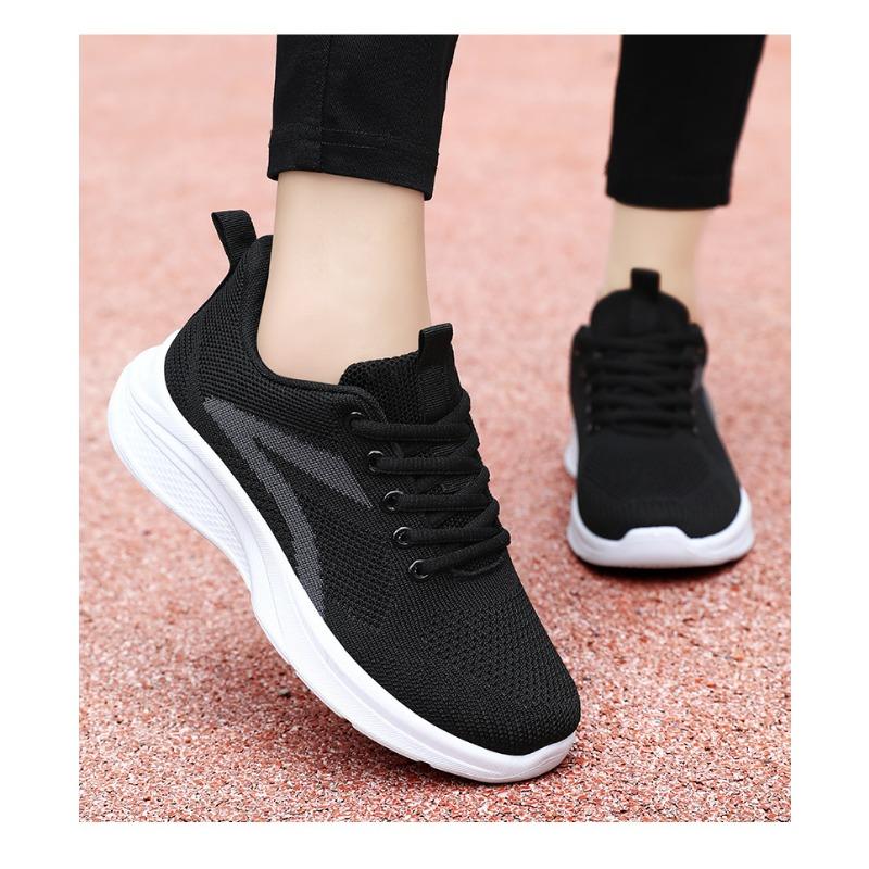 Women's Breathable Knit Casual Running Shoes, Soft-Soled Comfortable Senior Leisure Footwear.