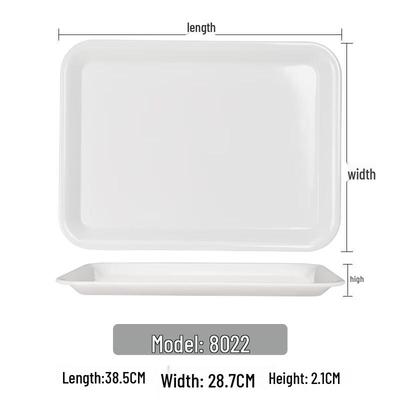 Nordic White Melamine Serving Tray
