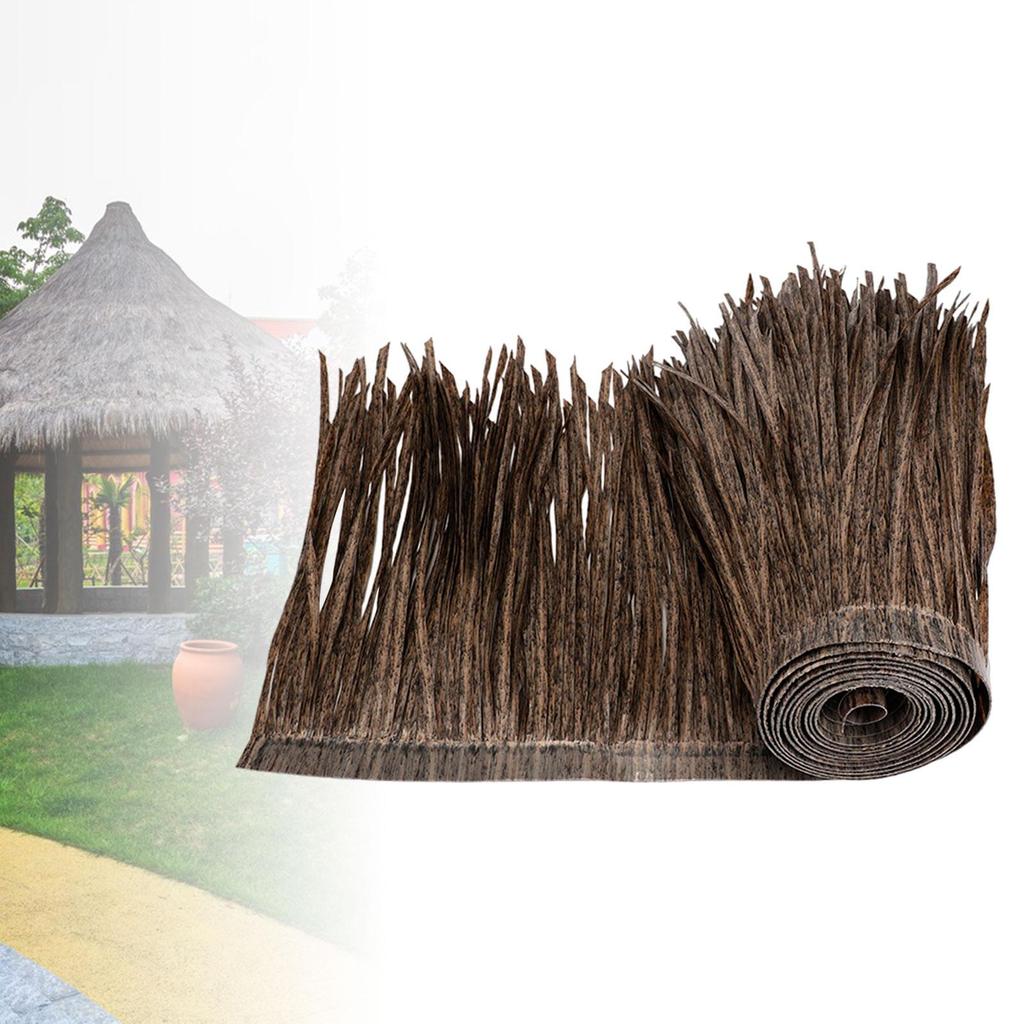 Mexican Straw Roof Thatch Artificial Palm Thatch Rolls Multifunction Synthetic Thatch Roofing for Outdoor Garden Ornament Accs