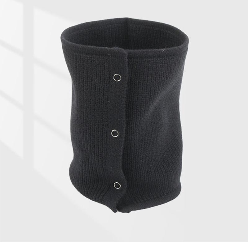 Man Hedging Fake Collar Elastic Hooded Woolen Neck Guard Bib Pullover For Woman'S Single Loop Knit Button Folded Warm Scarf T39