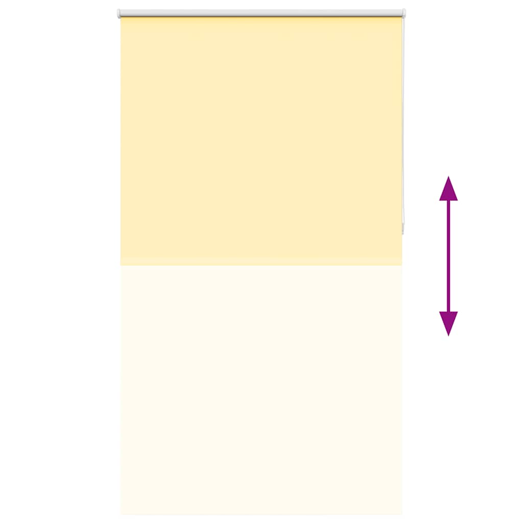 Blackout Roller Blind Yellow 125x230 cm Fabric Width 121.6 cm Polyester
