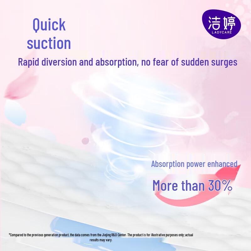 Jie Ting Ultra-Thin Cotton Soft Sanitary Pads - Cherry Blossom