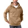 Felpa con mezza zip da uomo Autunno e Inverno Velluto Ispessito Felpa con cappuccio da uomo Top Giacca Monocolore
