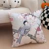 Cuscino Fiore di Ciliegio Ukiyo-E Federa per Cuscino Stile Giapponese Copricuscino per Divano Bottone Nascosto Poliestere Resistente Cuscino per Sedia