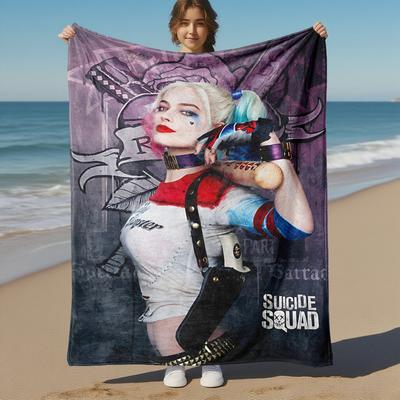 Harley Quinn Suicide Squad - Throw Blanket, Soft Bedding Cover, Flannel Blankets, Living Room, Travel, Camping,All Seasons Use187