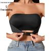 Seamless Strapless Ice Silk Women's Bustier Bra – Anti-Slip, Wire-Free, with Front Closure and Invisible Design