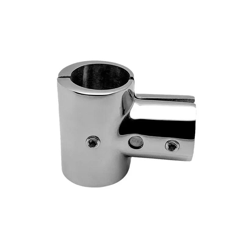 22/25mm Boat Hand Rail Fittings 90 Degree Marine 316 Stainless Steel Tee Corrosion Resistant Hand Rail Fitting