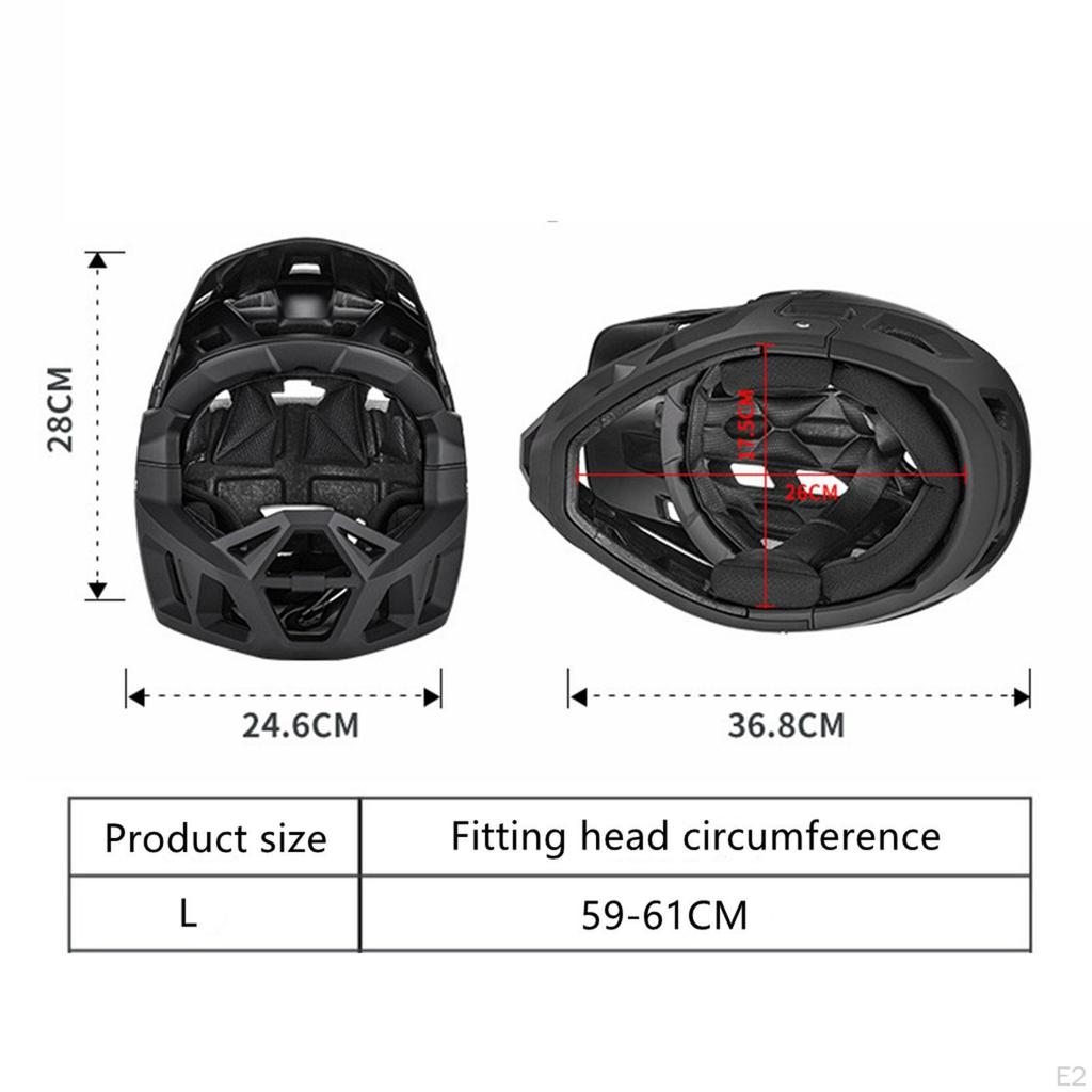 Full Face Bike Helmet Protective Gear Cap Cycling for Outdoor