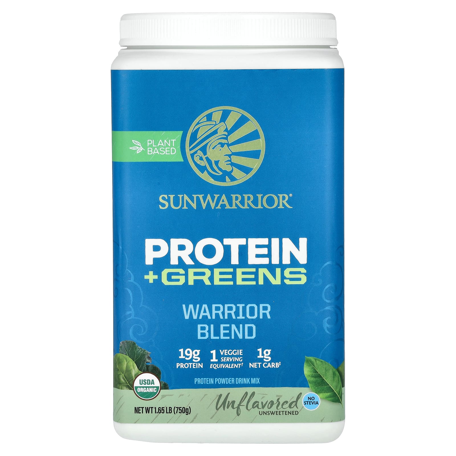 

Sunwarrior, Warrior Blend, Protein + Greens, Unflavored, 1.65 lb (750 g)